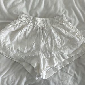 Princess Polly White Linen Shorts